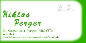 miklos perger business card